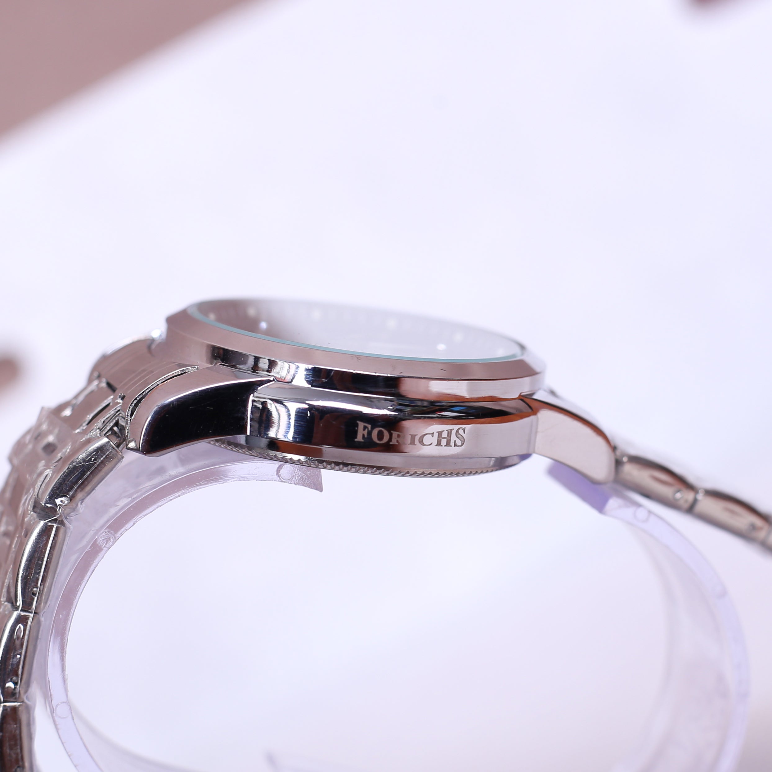 FORICHS MENS WATCH WITH STEAL STRAP AND ELEGANT DESIGN