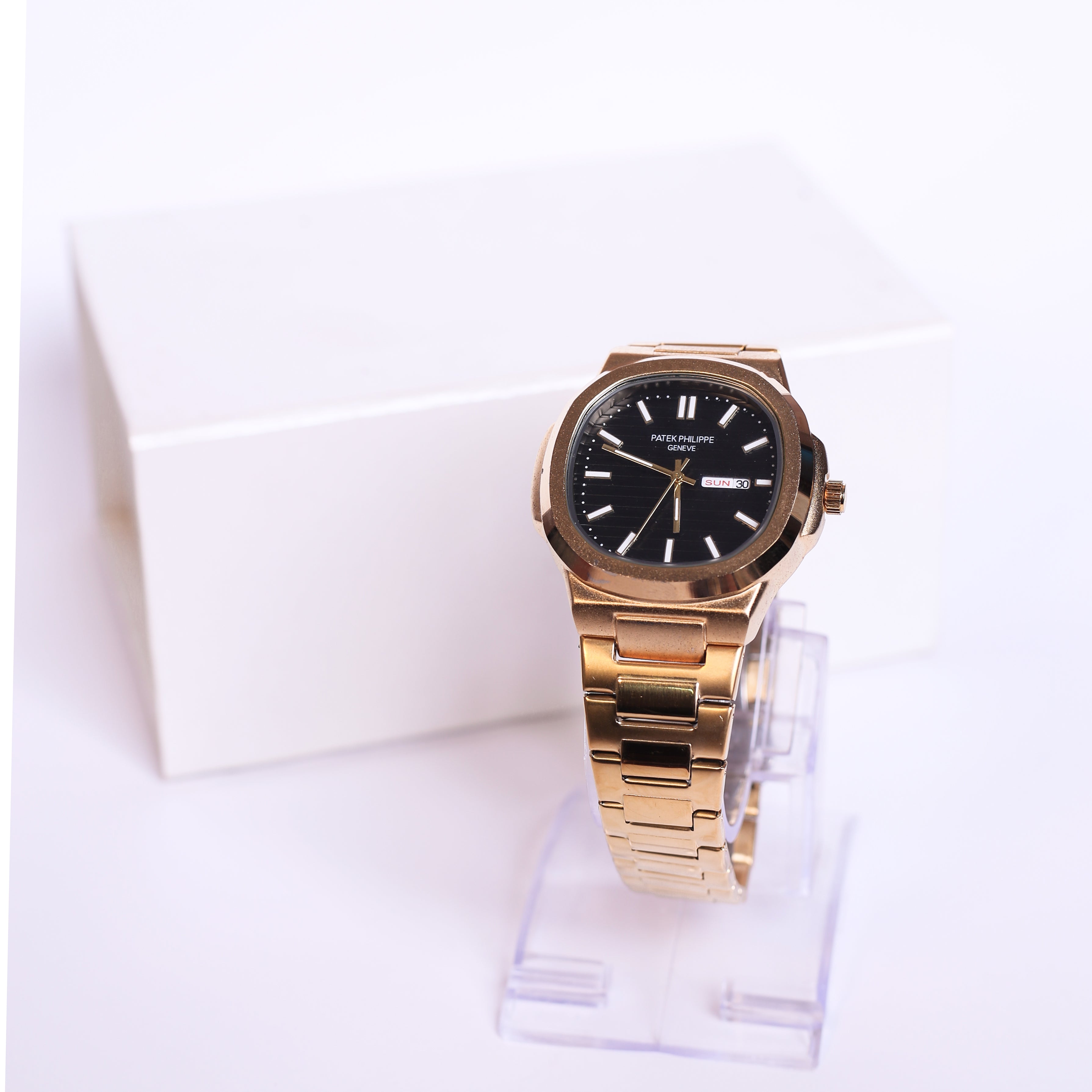 PATEK PHILIPPE GENEVE MATERPIECE WITH METAL STRAP GOLD COLOUR