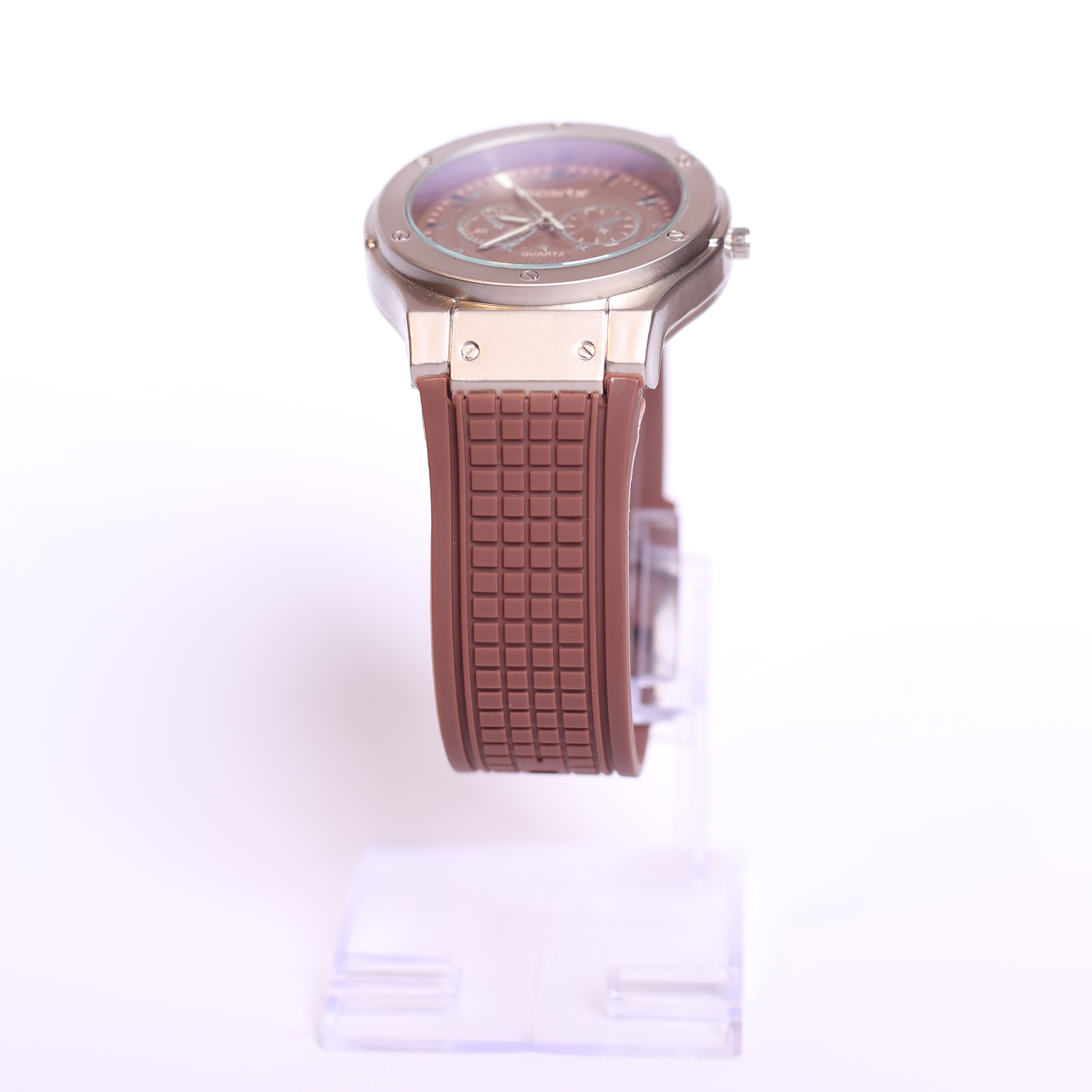 POSITIF MENS QUARTZ WATCH WITH RUBBER STRAP