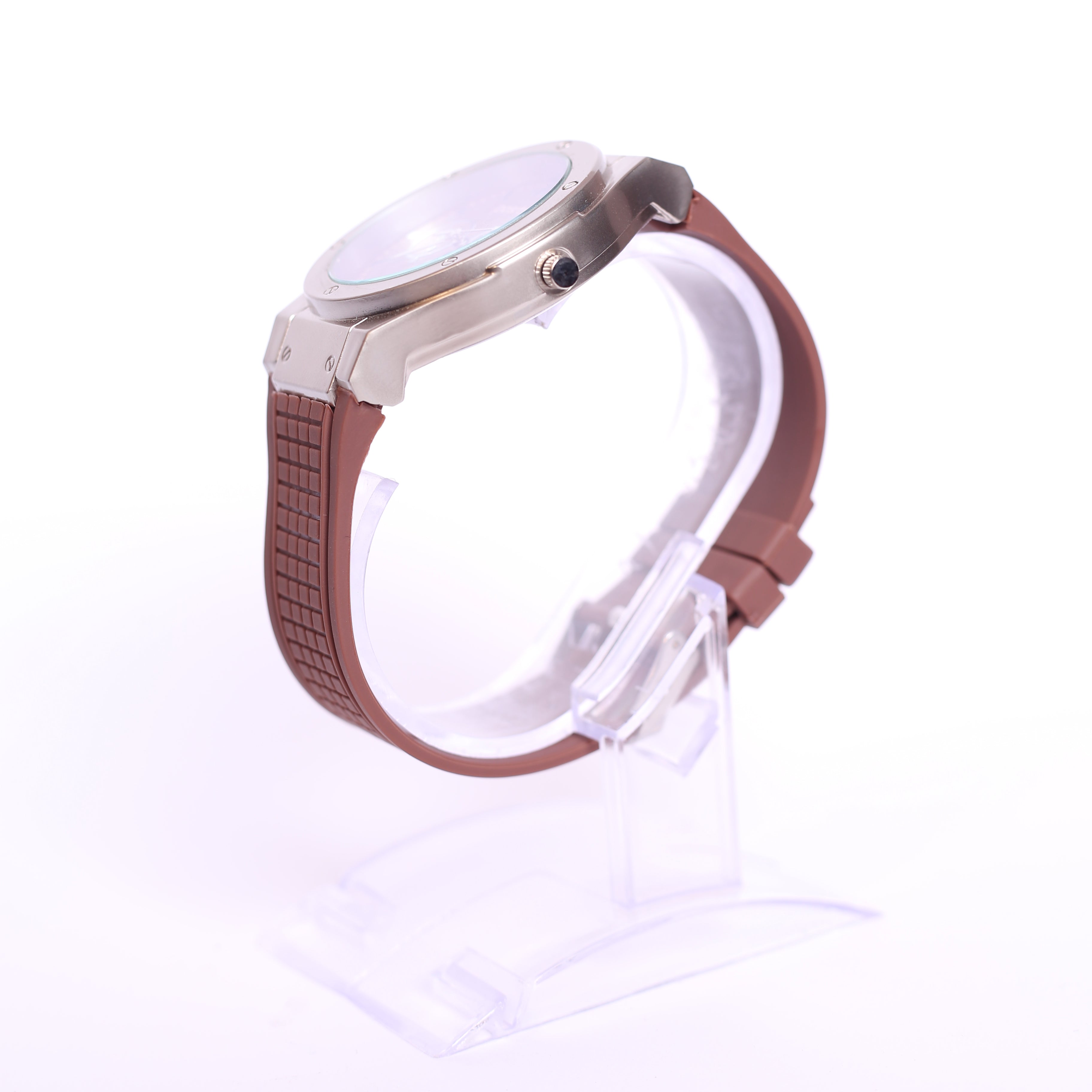 POSITIF MENS QUARTZ WATCH WITH RUBBER STRAP